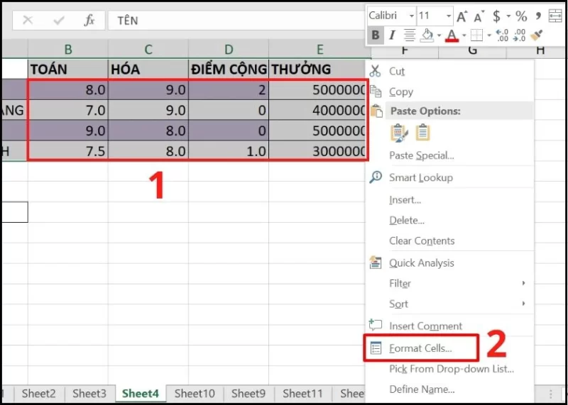 ẩn Số 0 Trong Excel