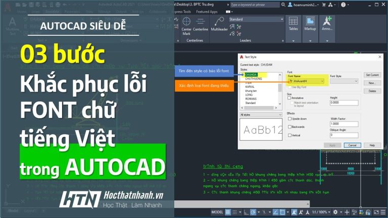 Autocad Lỗi Font