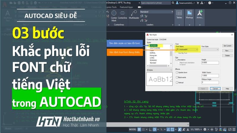 Autocad Lỗi Font