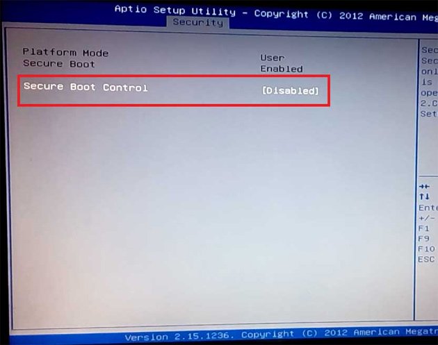Bật Secure Boot