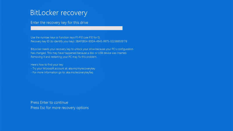 Khôi phục Bitlocker