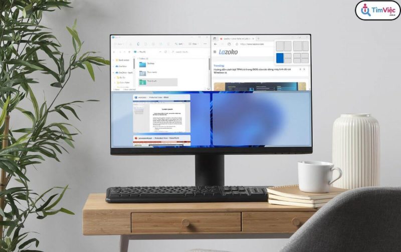Cách Chia đôi Màn Hình Laptop