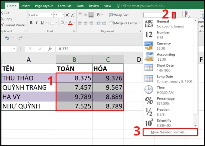 Cách Làm Tròn Số Tiền Trong Excel