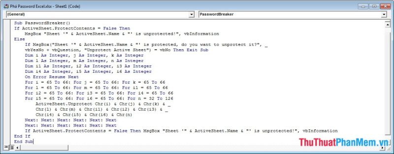 Cách Phá Pass File Excel 2007