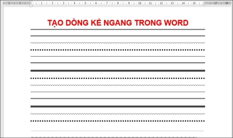 Cách Tạo Dòng Kẻ Trong Word