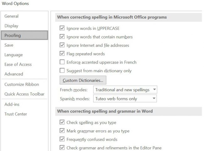 Cách Tắt Kiểm Tra Chính Tả Trong Word