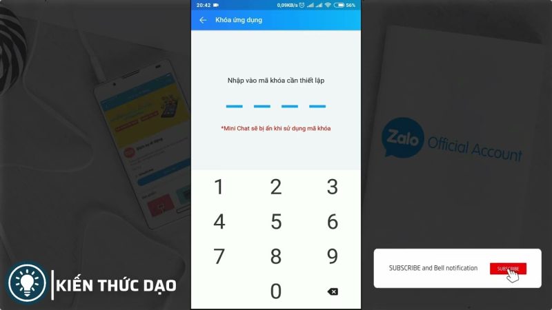 Cài đặt Mật Khẩu Zalo
