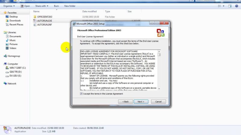 Cài đặt Powerpoint 2003
