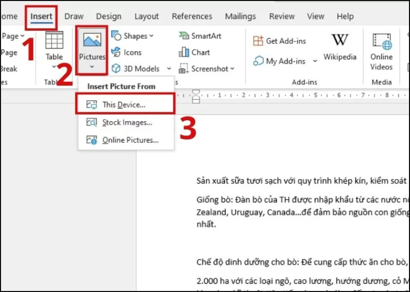 Chèn ảnh Vào Word Không Bị Nhảy Chữ