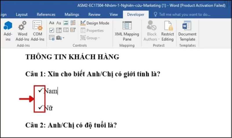 Dấu Tích Trong Word
