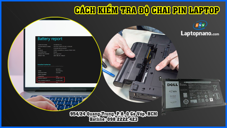 Kiểm Tra độ Chai Pin Laptop Win 10