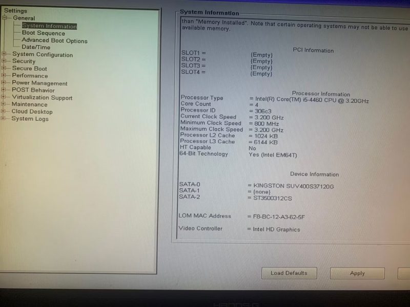 Lỗi Not Bootable Device Dell