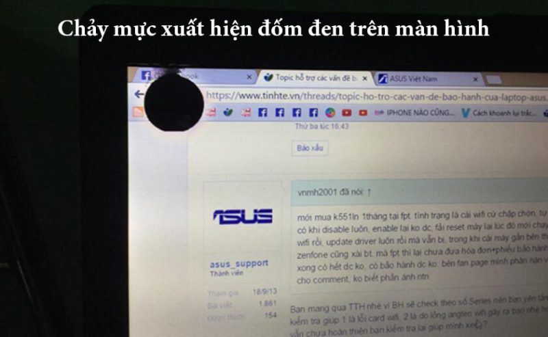 Màn Hình Máy Tính Bị Chảy Mực