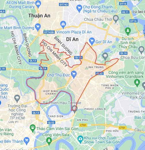 Map Thủ đức