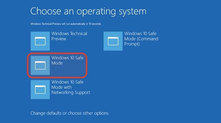 Safe Mode Win 10