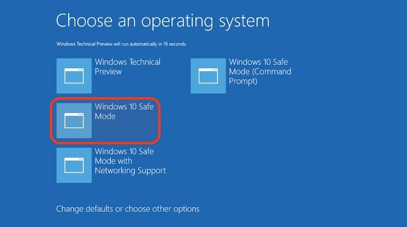 Safe Mode Win 10