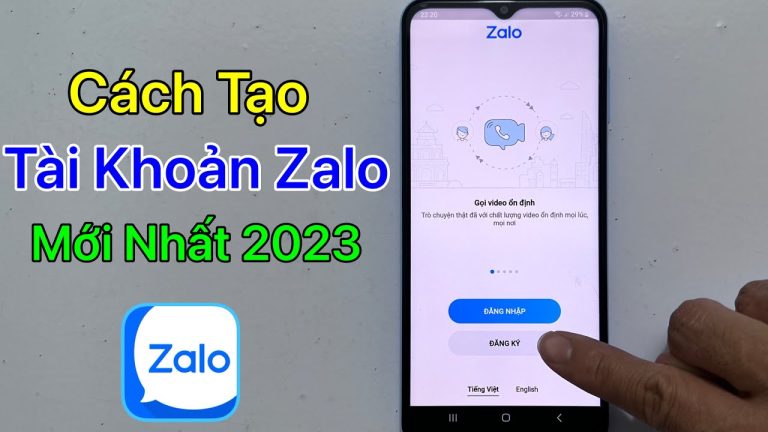 Tạo Zalo Mới