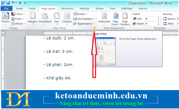 Thanh Chỉnh Lề Trong Word