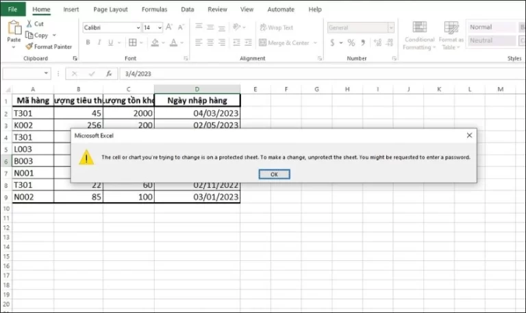 Unprotect Sheet Trong Excel 2007