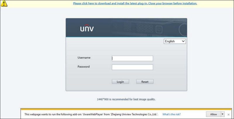 Unv Camera Browser Plugin