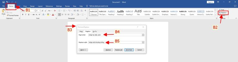 Xóa Khoảng Cách Trong Word