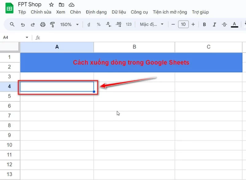 Xuống Dòng Trong Gg Sheet