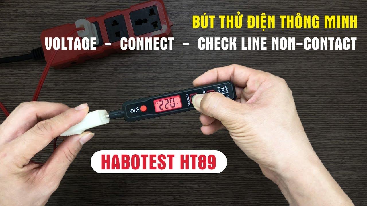 Bút thử điện cảm ứng có màn hình Habotest HT89 đo điện không chạm, đo điện áp, tìm vị trí đứt dây
