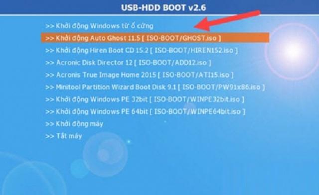 Cách ghost win10 thông qua ổ cứng bước 7
