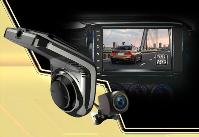 Camera hành trình ghi hình trước sau kết hợp cam lùi