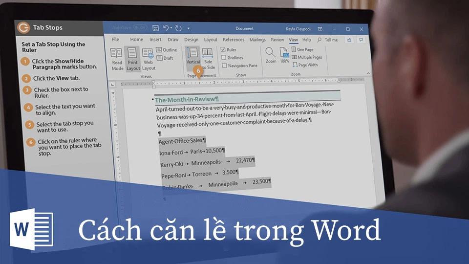 Căn lề dọc trong Word - Ảnh minh hoạ