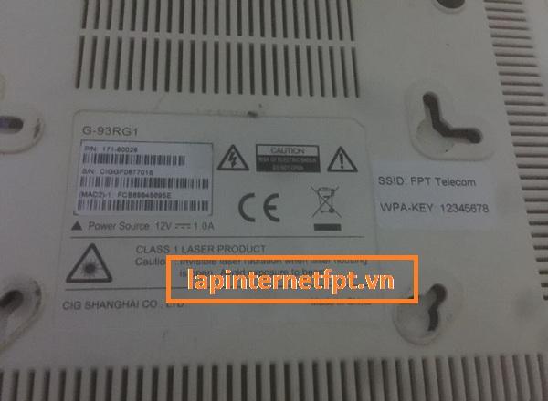 Cấu hình modem Fpt