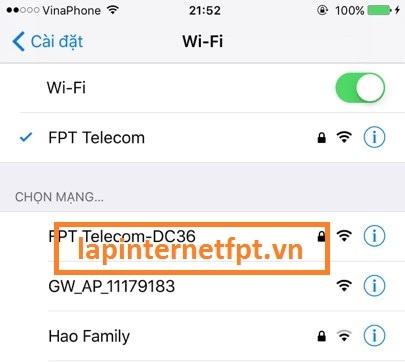 Cấu hình wifi Fpt
