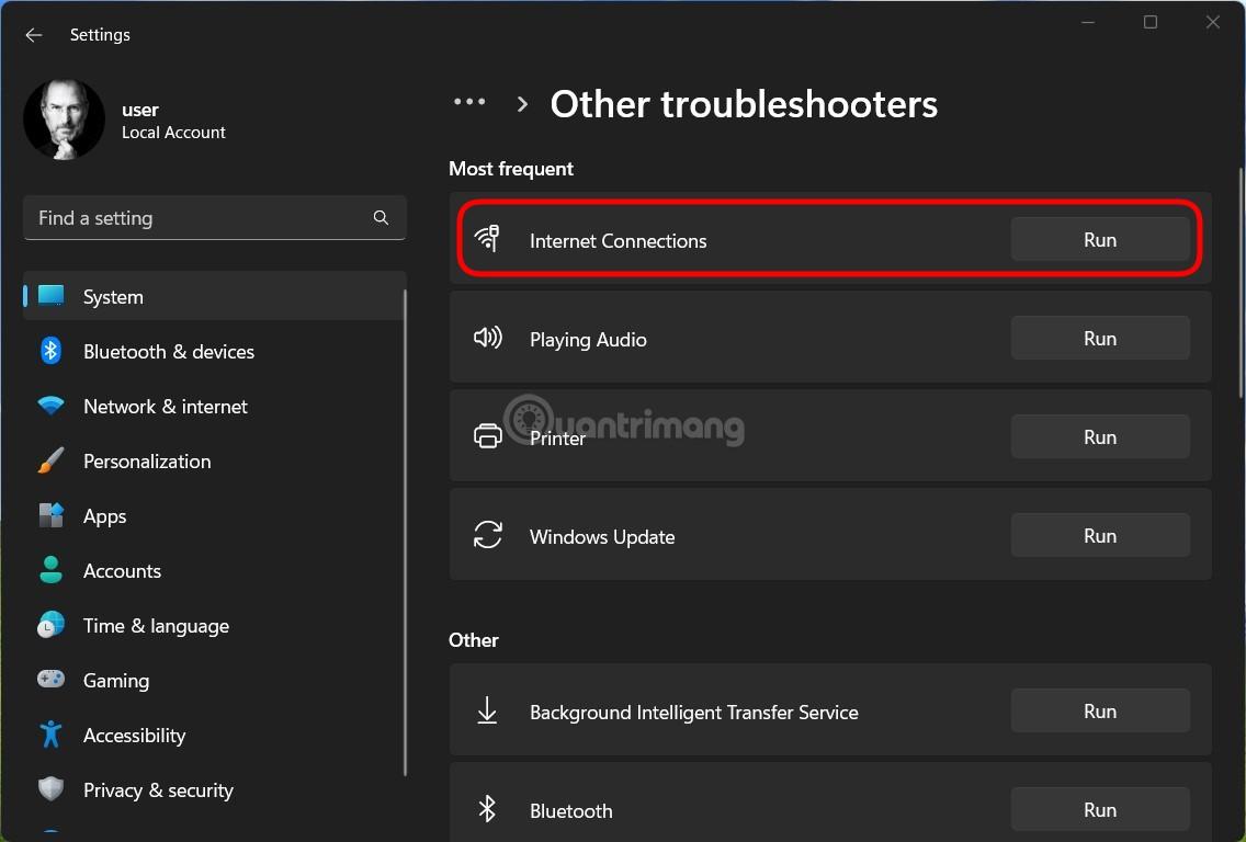 Chọn Advanced options ở ô Windows Update