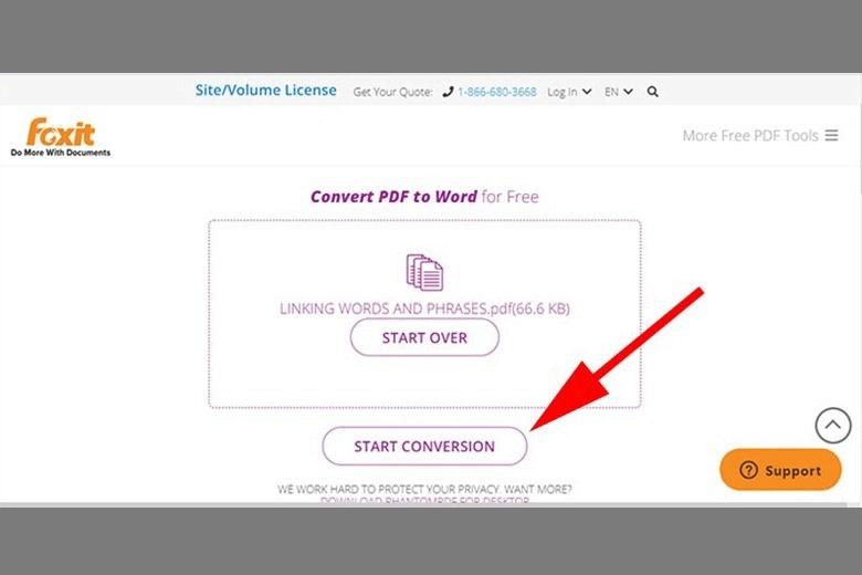 Chuyển file PDF sang Word bằng trang web