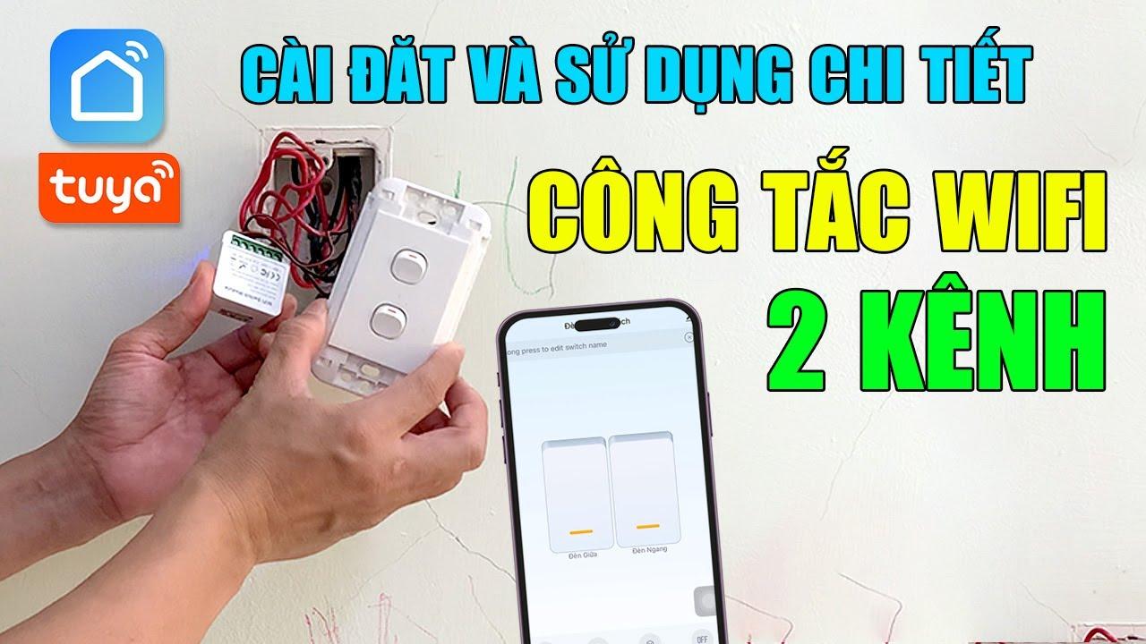 Công tắc wifi 2 kênh WIFI SMART SWITCH TUYA DIY MINI 2 GANG WAY
