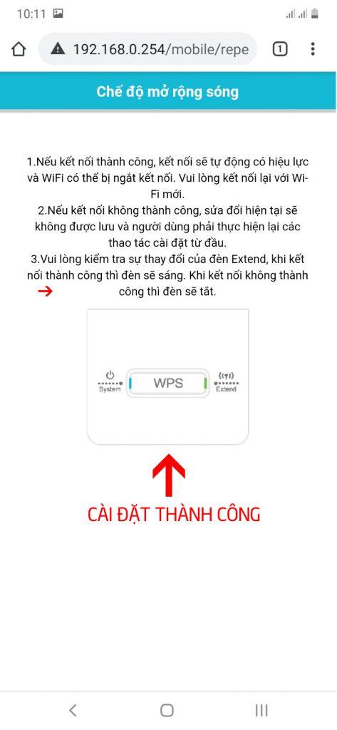 "Đèn Extend trên Totolink EX200"