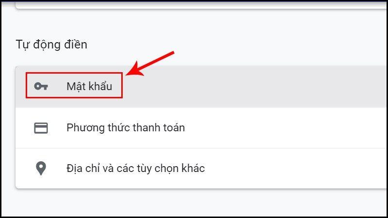 Mật khẩu đã lưu trên Android