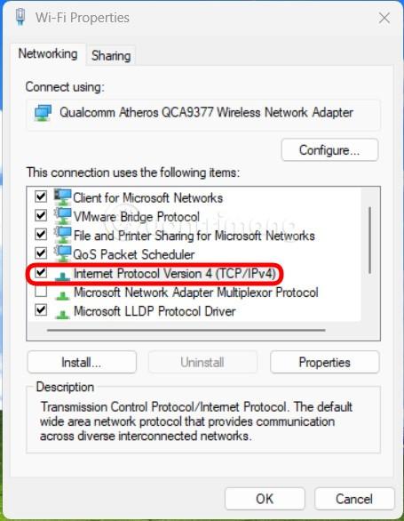 Nhập địa chỉ DNS