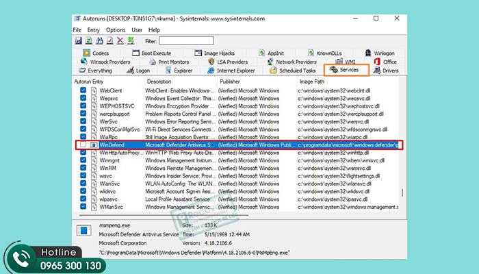 Nhập msconfig