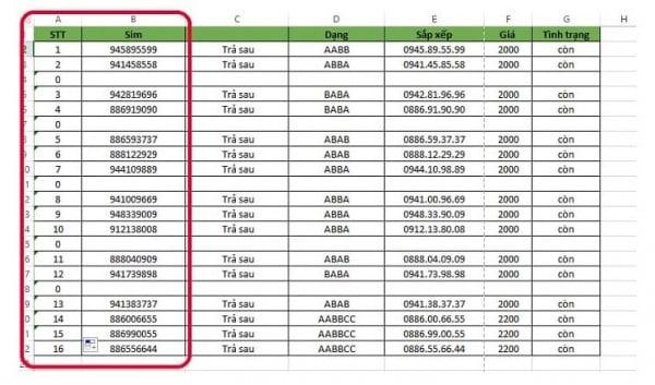 So sánh cách đánh số thứ tự trong Excel có điều kiện