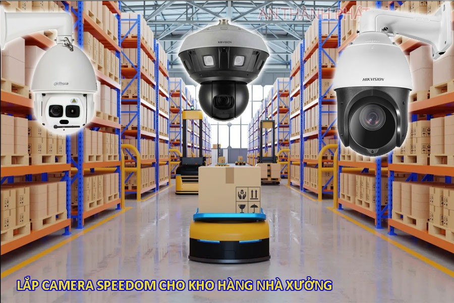 Camera Speed Dome PTZ 360 giám sát kho xưởng với khả năng zoom xa và xoay tự động