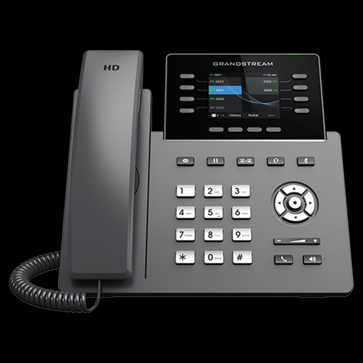 Điện thoại IP Grandstream GRP2624 phù hợp tổng đài IP doanh nghiệp, hỗ trợ ghi âm và quản trị từ xa