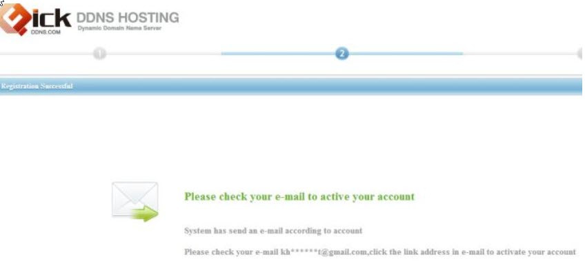 Email xác nhận kích hoạt tài khoản Dahua DDNS được gửi tới hộp thư đăng ký