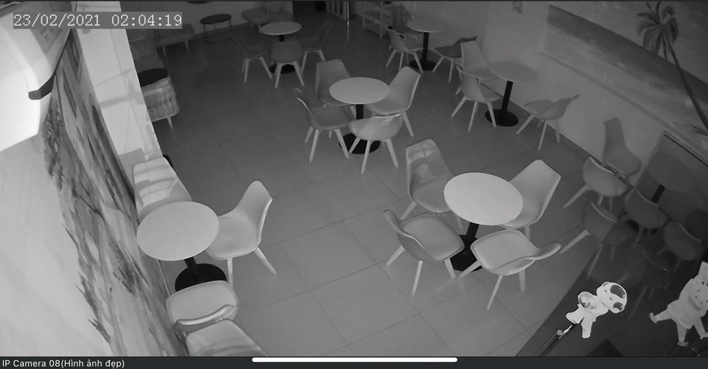 Hình ảnh thực tế từ hệ thống camera quán cafe tại quận Tân Phú ban ngày