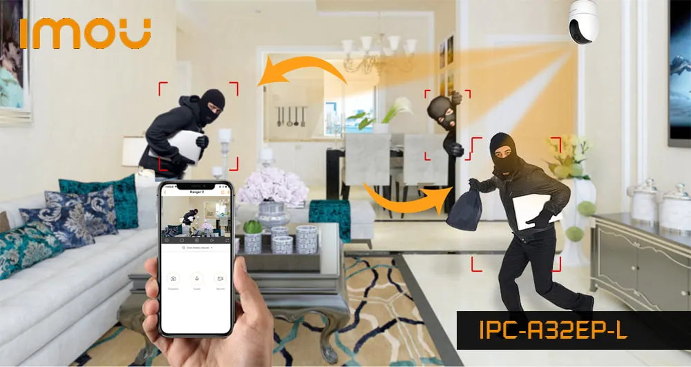 IMOU IPC-A32EP-L tích hợp Soft-AP, loa lớn và chế độ riêng tư, an toàn cho trẻ nhỏ