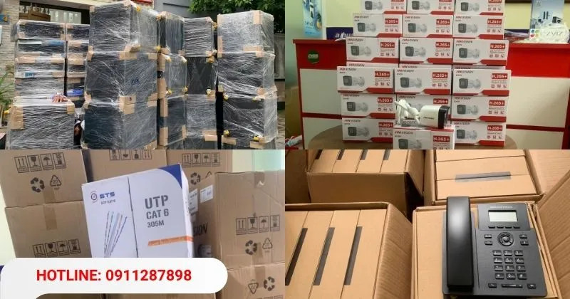 Kho vật tư và phụ kiện camera đa dạng, đáp ứng thi công trọn gói cho đại lý