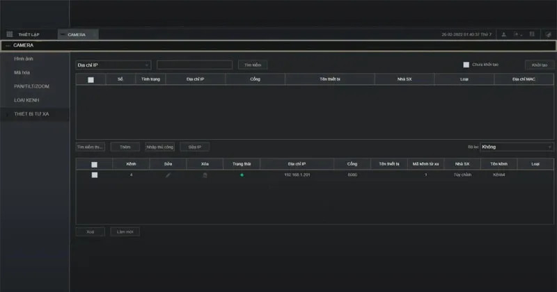 làm mới danh sách thiết bị để kiểm tra trạng thái camera imou sau khi add