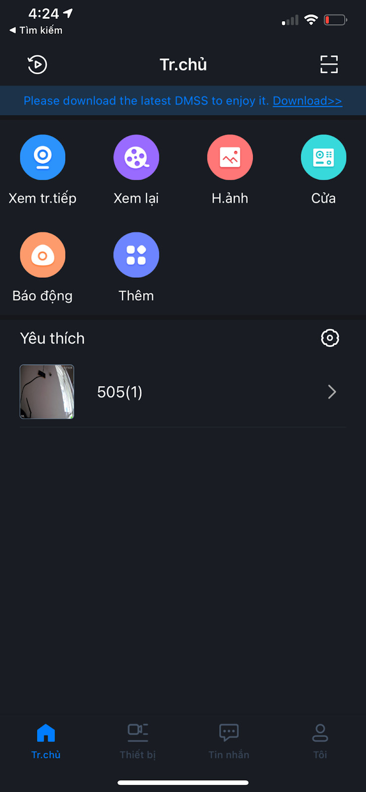 Quét mã QR P2P trong DMSS để thêm camera Dahua