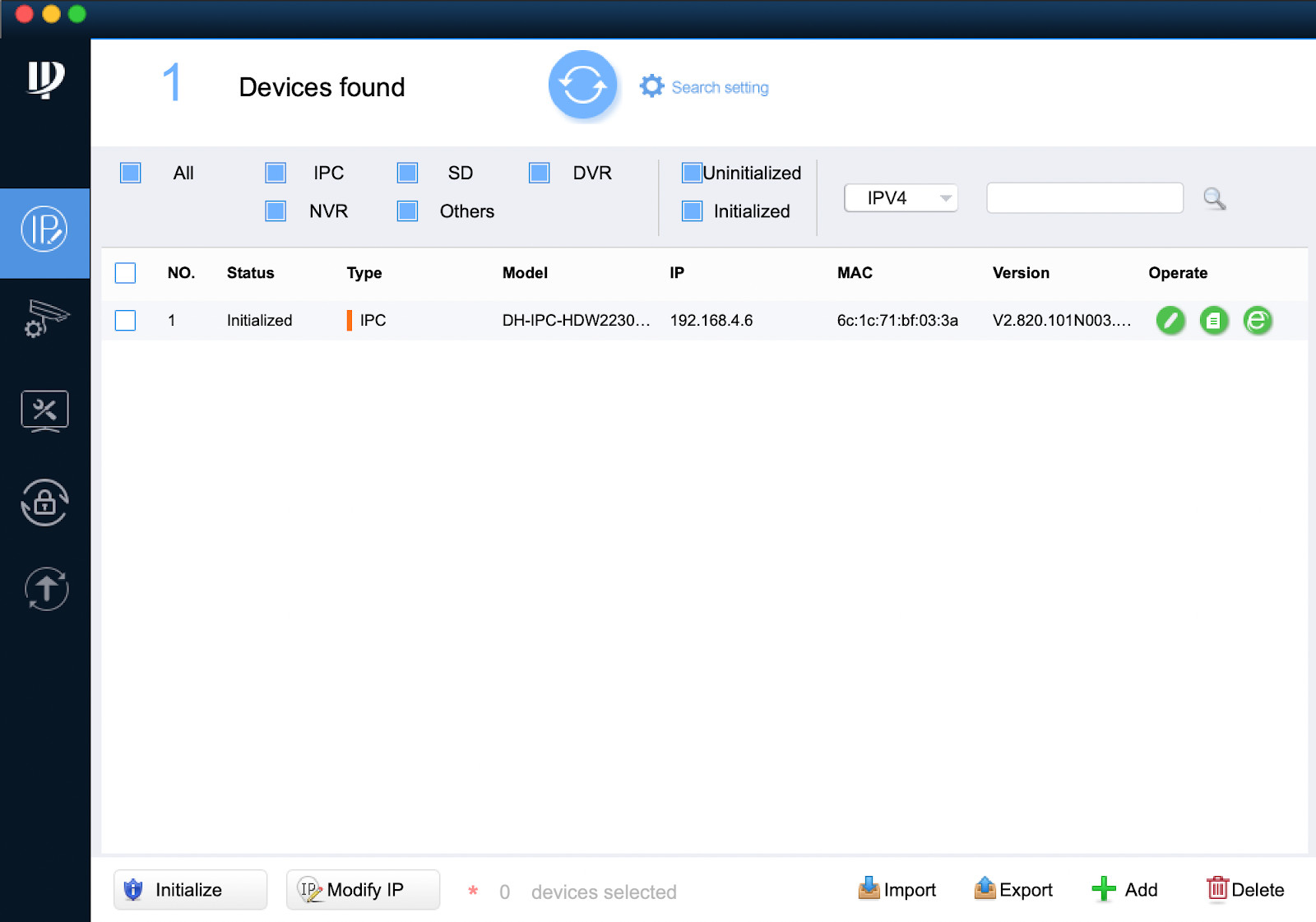Quét thiết bị Dahua bằng ConfigTool để tìm IP nhanh