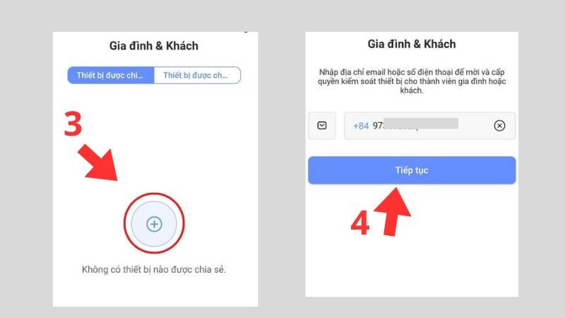 Thêm tài khoản EZVIZ bằng số điện thoại hoặc email để nhiều người cùng giám sát an ninh